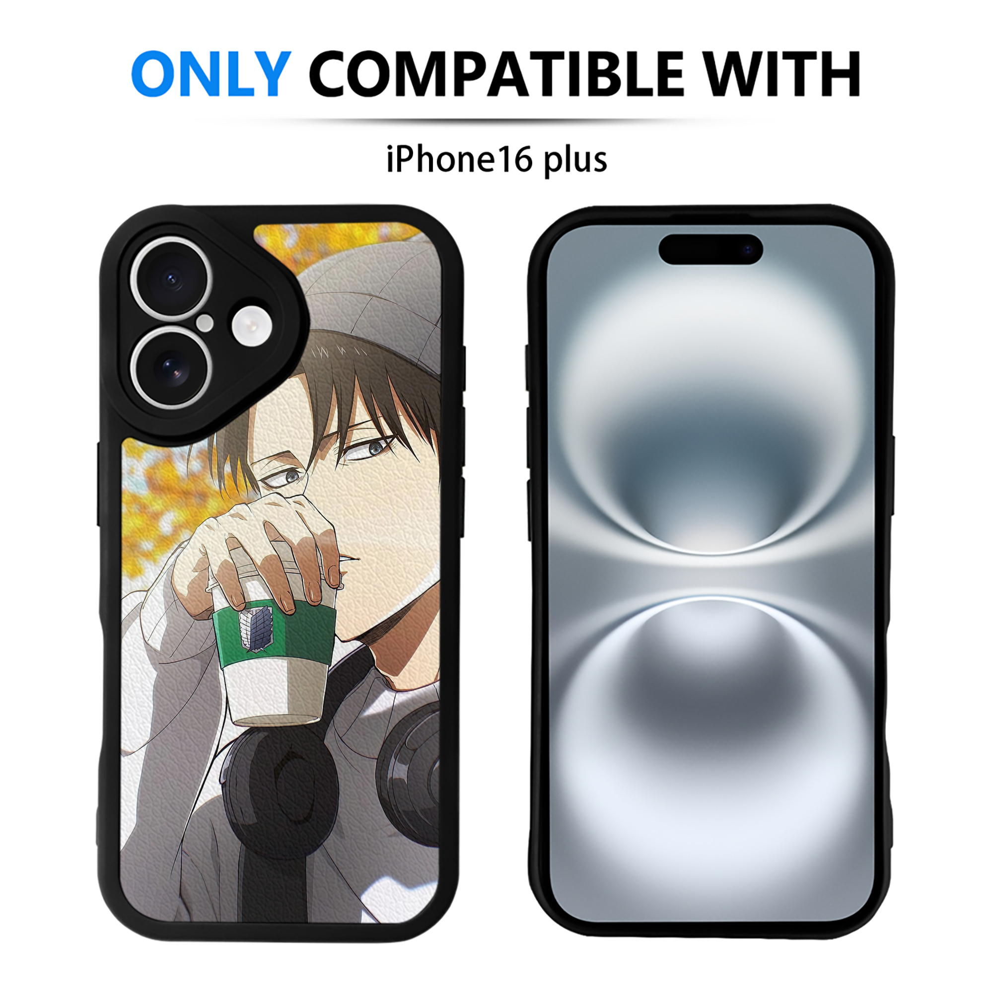 （画像用） 進撃の巨人 Attack on Titan 【iPhone 16シリーズ対応】シリコンスマホケース（レザー調） 材質：シリコン